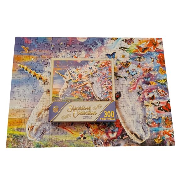 MasterPieces 300 Large Piece Unicorns and Butterflies Jigsaw Puzzle - Picture 3 of 7